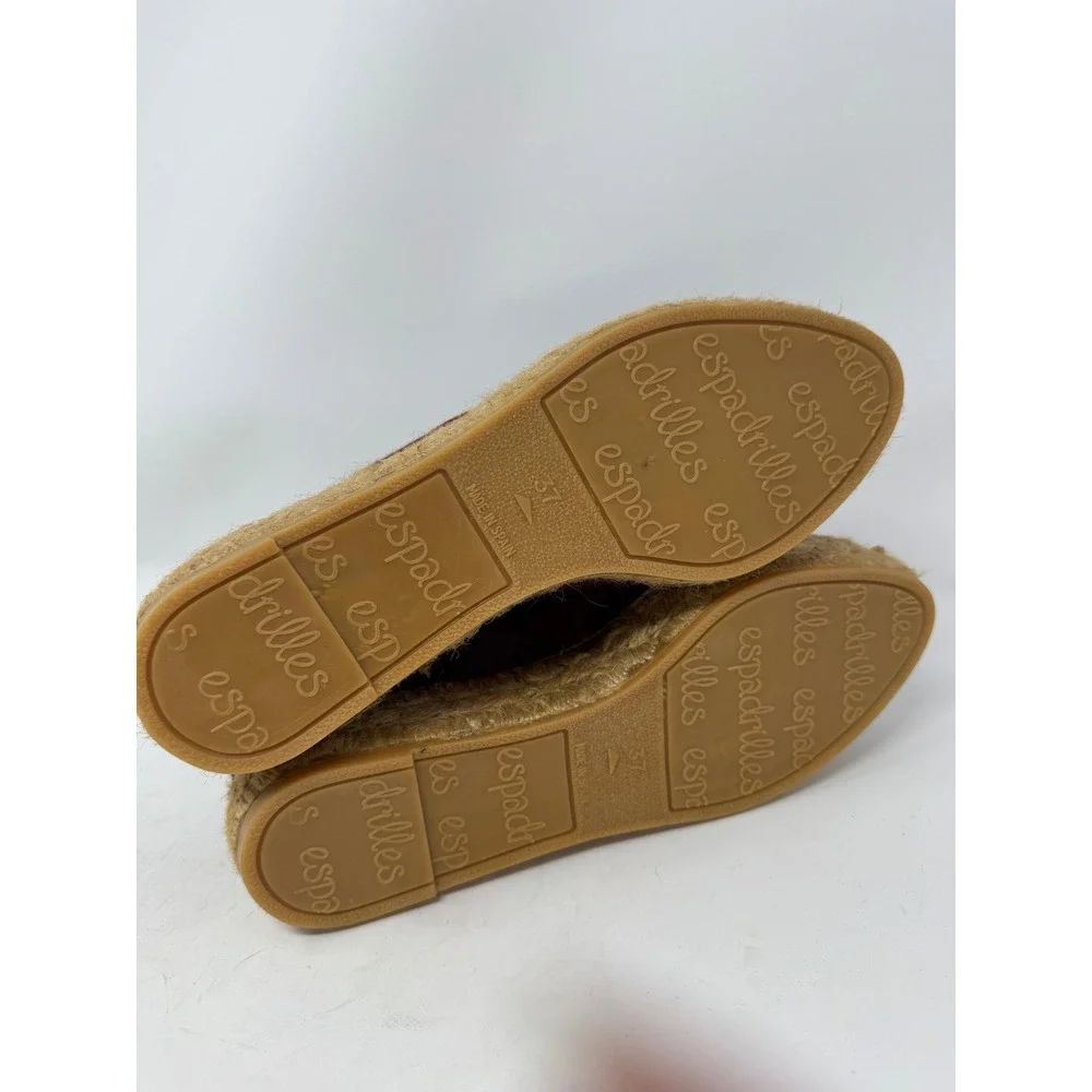 Eric Michael Serena Slip-On Suede Zip Espadrille Platform Made in Spain Size 37